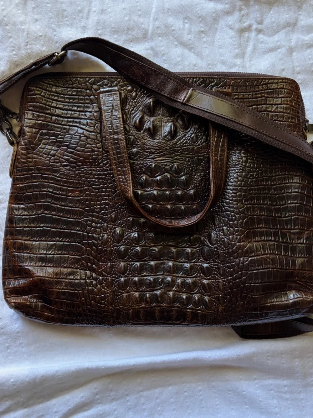 Italian Crocodile Briefcase, made in Italy, Inside Pockets